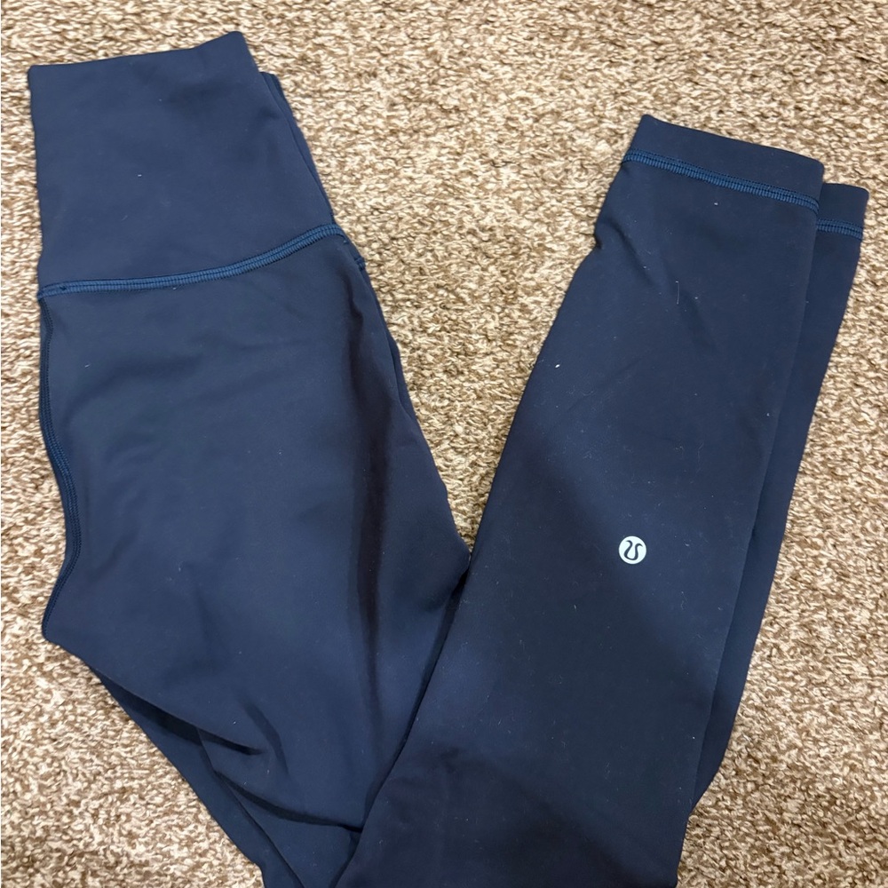 lululemon wunder train Navy Leggings
